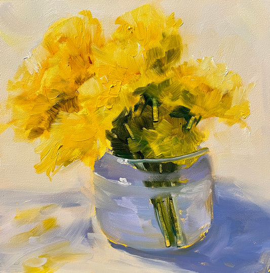 Yellow Floral Oil Painting